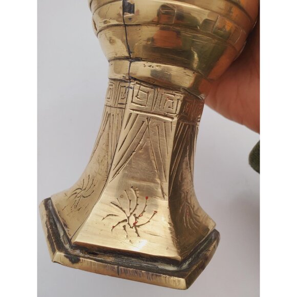 Antique Early 19th Century Bronze Vase With Decoration/Asian art vase late XIX - Picture 9 of 10